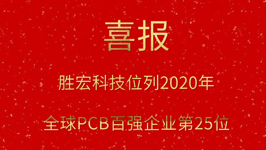 必一运动科技位列2020年全球PCB百强企业第25位