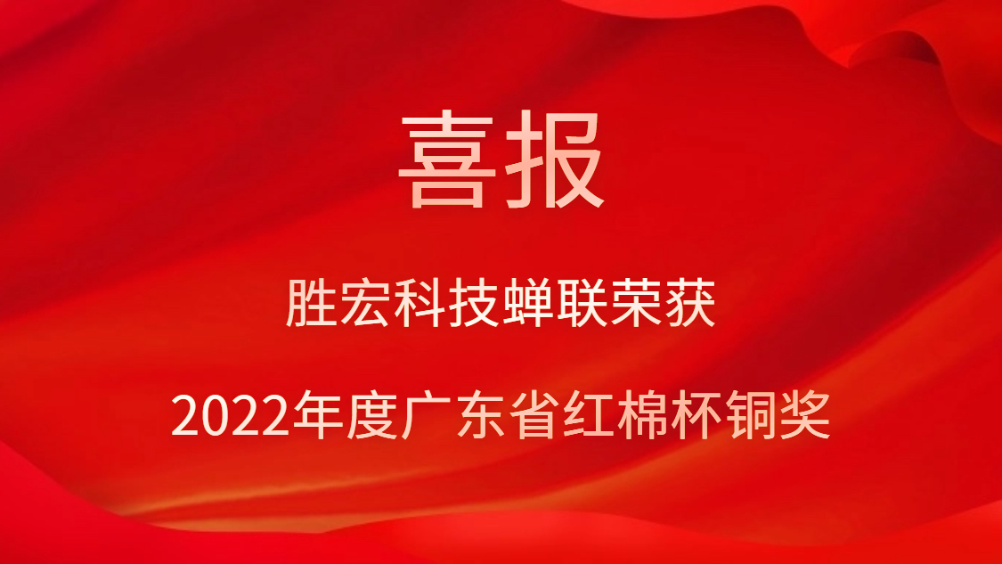 必一运动科技荣获2022年度广东省红棉杯铜奖